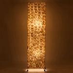 Торшер из перламутра на металлическом каркасе Indonesian Tower 3 варинант исполнения - 4 | Loft Concept в Липецке