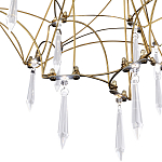 Потолочный светильник с тонкой металлической конструкцией цвета золото Quasar варинант исполнения - 4 | Loft Concept в Липецке