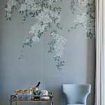 Обои ручная роспись Jasmine Standard colourway on Wood Ash slub silk варинант исполнения - 2 | Loft Concept в Липецке