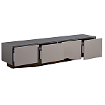 Тумба под телевизор со стеклянной столешницей и с выдвижными ящиками Minimalist Accent варинант исполнения - 2 | Loft Concept в Липецке