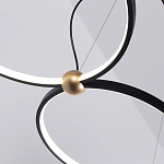 Люстра подвесная светодиодная черный металл Ring Horizontal варинант исполнения - 14 | Loft Concept в Липецке