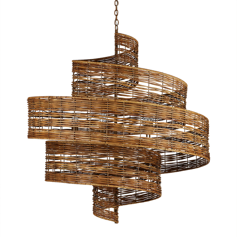 Люстра фактурная в виде спирали Enveloping Art Коричневый в Липецке | Loft Concept 