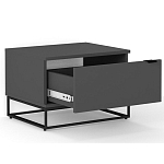 Тумба прикроватная цвета графит с ящиками Strict Lines варинант исполнения - 3 | Loft Concept в Липецке