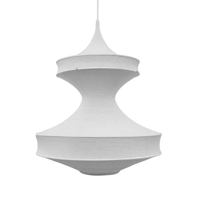 Подвесной вязаный белый светильник «Моника» Белый в Липецке | Loft Concept 