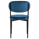 Стул с круглым сиденьем на металлическом основании ALFIE CHAIR Blue варинант исполнения - 3 | Loft Concept в Липецке