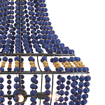 Люстра каплевидной формы декорированная синими и золотыми бусинами Blue Beads варинант исполнения - 1 | Loft Concept в Липецке