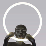 Торшер черная статуэтка Statue In The Clouds Floor Lamp варинант исполнения - 3 | Loft Concept в Липецке