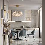 Круглая люстра с хрустальным декором Langlais Crystal Brass Chandelier варинант исполнения - 3 | Loft Concept в Липецке