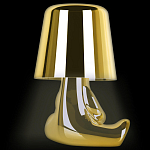 Настольная лампа фигурная золотого цвета с гладким абажуром Высота 16 см Sophia варинант исполнения - 5 | Loft Concept в Липецке