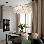 Круглая люстра с декором из рельефного стекла Cassian Relief Glass Chandelier 80 варинант исполнения - 3 | Loft Concept в Липецке