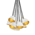 Люстра с 15-ю белыми  плафонами с золотой внутренней поверхностью Hinkley варинант исполнения - 1 | Loft Concept в Липецке