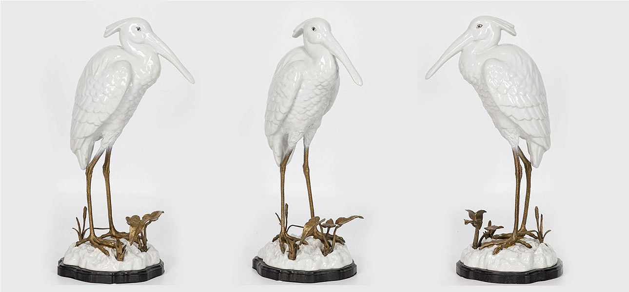 Статуэтка фарфоровая Цапля White heron Статуэтка фарфоровая Цапля White heron - Loft-Concept в Липецке
