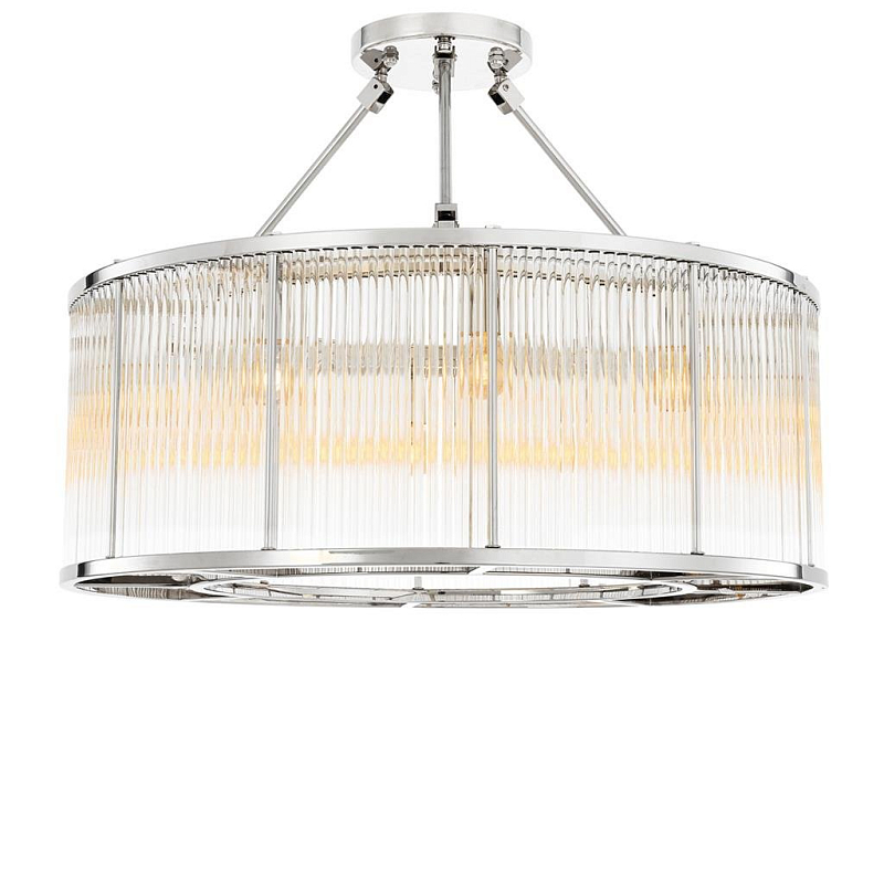 Потолочный светильник Ceiling Lamp Bernardi Nickel Никель Прозрачное Стекло Потолочный светильник Ceiling Lamp Bernardi Nickel Никель Прозрачное Стекло в Липецке | Loft Concept