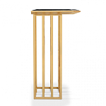 Консоль с чёрной столешницей и золотым фигурным основанием Cosmo варинант исполнения - 3 | Loft Concept в Липецке