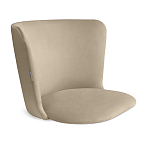 Барный стул со спинкой на 4-х коричневых ножках Бежевый Велюр Ava Charm варинант исполнения - 2 | Loft Concept в Липецке