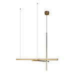 Люстра с 3-мя  пересекающимися цилиндрическими плафонами на тонких тросах Trumpet tube варинант исполнения - 6 | Loft Concept в Липецке