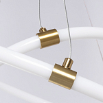 Люстра подвесная с двумя пересекающимися белыми светодиоидными кольцами Luke Lampco Tracer Lamp варинант исполнения - 6 | Loft Concept в Липецке