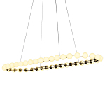 Люстра подвесная светодиодная с круглыми плафонами белого цвета PEARLS Suspension 100  варинант исполнения - 3 | Loft Concept в Липецке