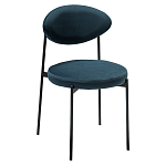 Стул металлический с мягкой спинкой и сиденьем из велюра Alfie Chair варинант исполнения - 3 | Loft Concept в Липецке