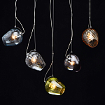 Люстра линейная с 5-ю разноцветными стеклянными плафонами Kaleido варинант исполнения - 5 | Loft Concept в Липецке