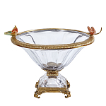 Чаша из прозрачного стекла с бронзовым рельефным ободком Eden Garden варинант исполнения - 1 | Loft Concept в Липецке