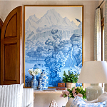 Обои ручная роспись Le Brésil Mer Bleue варинант исполнения - 3 | Loft Concept в Липецке