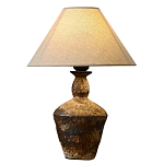 Настольная лампа с керамическим фактурным основанием и тканевым абажуром Eastern Tale варинант исполнения - 6 | Loft Concept в Липецке