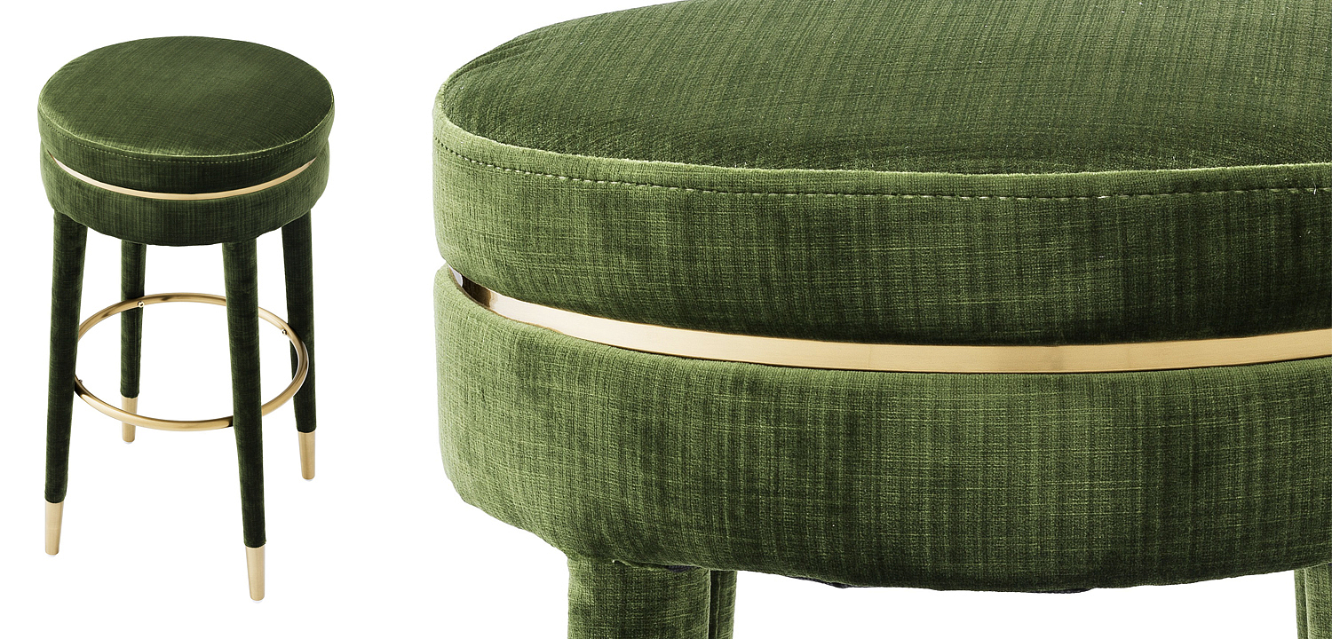 Барный стул Eichholtz Bar Stool Parisian green Барный стул Eichholtz Bar Stool Parisian green - Loft-Concept в Липецке