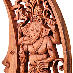 Панно из дерева Ганеша и месяц Panel With Animals варинант исполнения - 2 | Loft Concept в Липецке