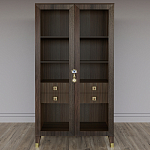 Дизайнерский шкаф витрина Elsa Dreams Walnut с 4-мя ящиками варинант исполнения - 1 | Loft Concept в Липецке