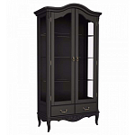 Витрина черная двухдверная из массива бука в стиле прованс Black Provence варинант исполнения - 1 | Loft Concept в Липецке