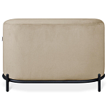 Банкетка овальная бежевый велюр на 4-х металлических ножках черного цвета SANJAY варинант исполнения - 2 | Loft Concept в Липецке