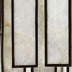 Потолочный светильник с подвесами из перламутра Unique Shine Effect варинант исполнения - 1 | Loft Concept в Липецке