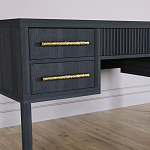 Большой Рабочий стол Primo с 5 выдвижными ящиками Черный дуб варинант исполнения - 6 | Loft Concept в Липецке