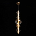 Подвесной светильник с вертикальной композицией из прозрачных и янтарных стеклянных шаров и ромбов Gabriel Scott Luna варинант исполнения - 3 | Loft Concept в Липецке