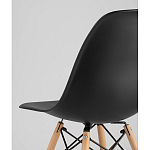 Пластиковый стул на ножках из массива бука Eames Black варинант исполнения - 3 | Loft Concept в Липецке