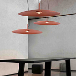 Подвесной светильник круглой формы с коричневым металлическим абажуром Halo Drift варинант исполнения - 3 | Loft Concept в Липецке