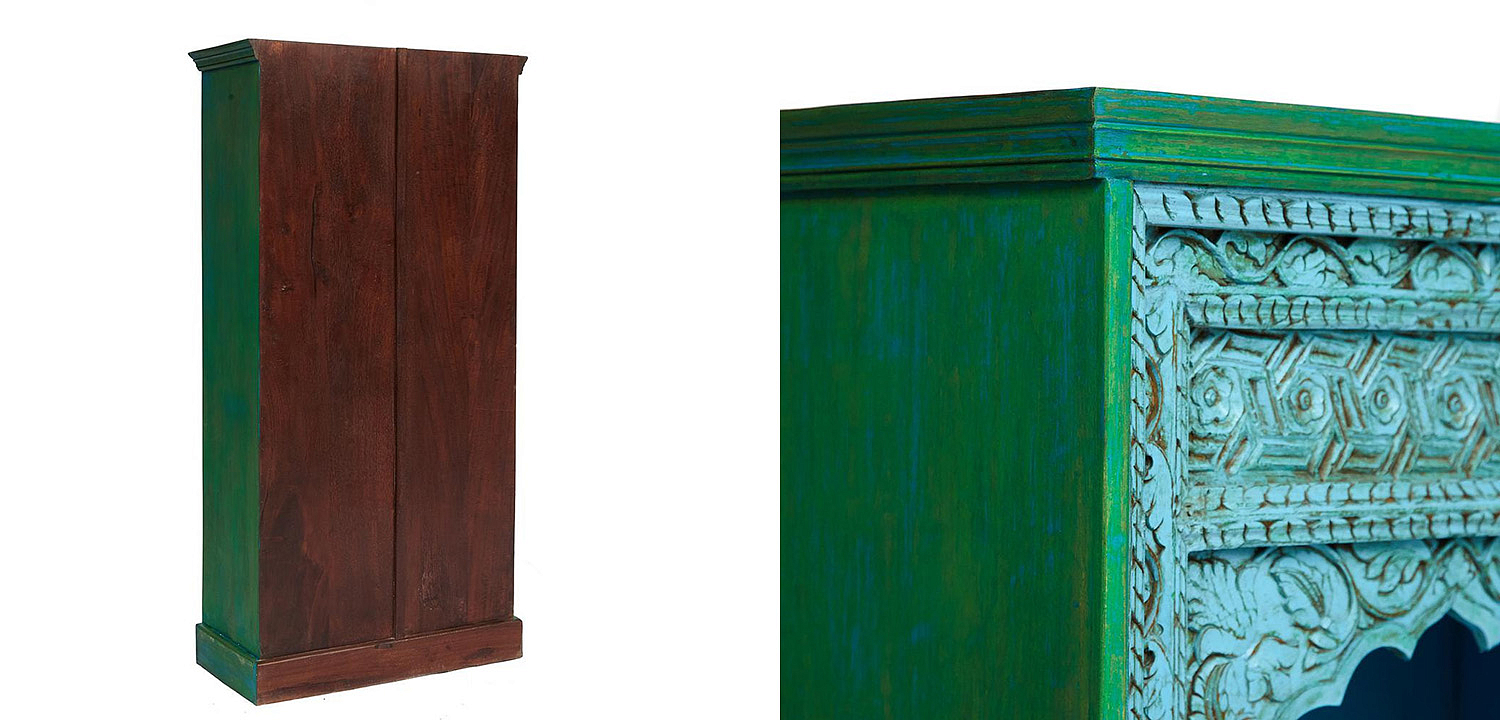 Стеллаж Indian Antique Mango Tree blue/green - Loft-Concept в Липецке