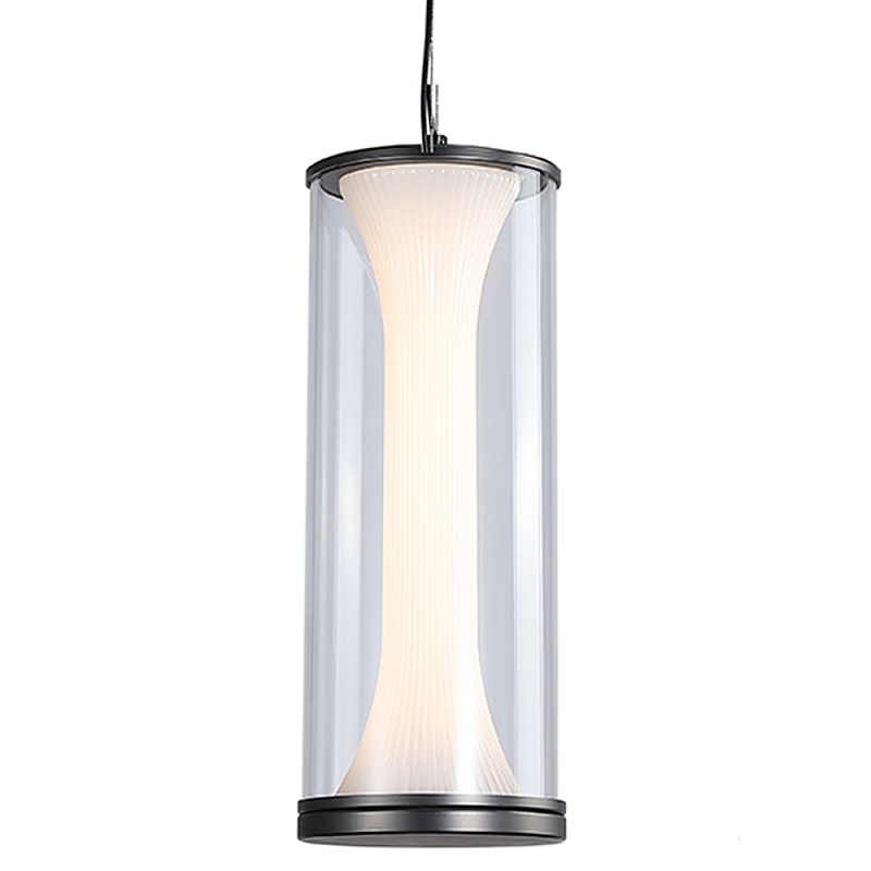 Подвесной светильник со стеклянным плафоном Trina Flask Black Hanging Lamp Прозрачное Стекло Белый Черный матовый Подвесной светильник со стеклянным плафоном Trina Flask Black Hanging Lamp Прозрачное Стекло Белый Черный матовый в Липецке | Loft Concept