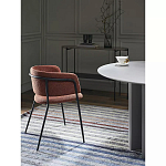 Стул полукруглый мягкий с буклированной обивкой Chair with Boucle Upholstery варинант исполнения - 4 | Loft Concept в Липецке