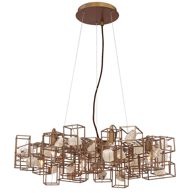 Люстра PATTON SHARE ROUND CHANDELIER Коричневый Люстра PATTON SHARE ROUND CHANDELIER Коричневый в Липецке | Loft Concept
