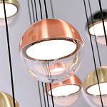 Люстра каскадная с черным круглым основанием 27 подвесов Celestial Waltz варинант исполнения - 3 | Loft Concept в Липецке