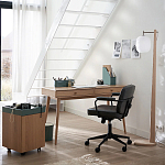 Офисное кресло в винтажном стиле на колёсах Glenn Dark Grey Chair варинант исполнения - 4 | Loft Concept в Липецке