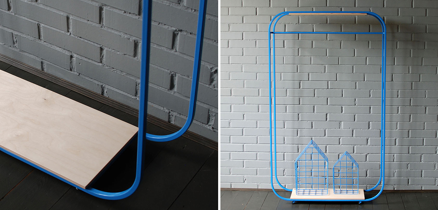 Рейл Cielo Industrial Metal Rust Clothes Rail Рейл Cielo Industrial Metal Rust Clothes Rail - Loft-Concept в Липецке