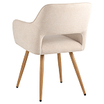 Стул в рогожке бежевого цвета NEASAN STOOL варинант исполнения - 4 | Loft Concept в Липецке