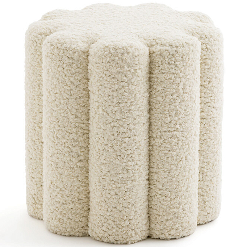 Пуф с обивкой из ткани букле Flo Pouf Кремовый Пуф с обивкой из ткани букле Flo Pouf Кремовый в Липецке | Loft Concept