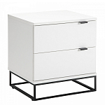 Тумба прикроватная белая с ящиками Strict Lines варинант исполнения - 1 | Loft Concept в Липецке