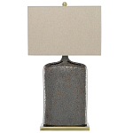 Настольная лампа керамическая с тканевым прямоугольным абажуром Flask варинант исполнения - 4 | Loft Concept в Липецке