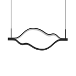 Подвесной светильник волнообразный изогнутый черного цвета 4000К Spiral Lighting варинант исполнения - 1 | Loft Concept в Липецке