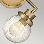 Бра для ванных комнат с прозрачным шарообразным плафоном из стекла с пузырьками на круглом основании Hinkley варинант исполнения - 15 | Loft Concept в Липецке